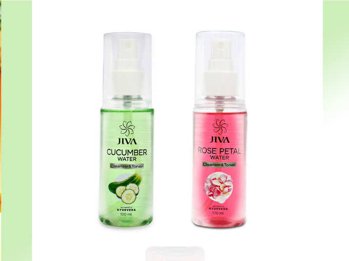 Jiva Ayurveda Combo of Rose Petal and Cucumber Water for Eyes and Face pack 2