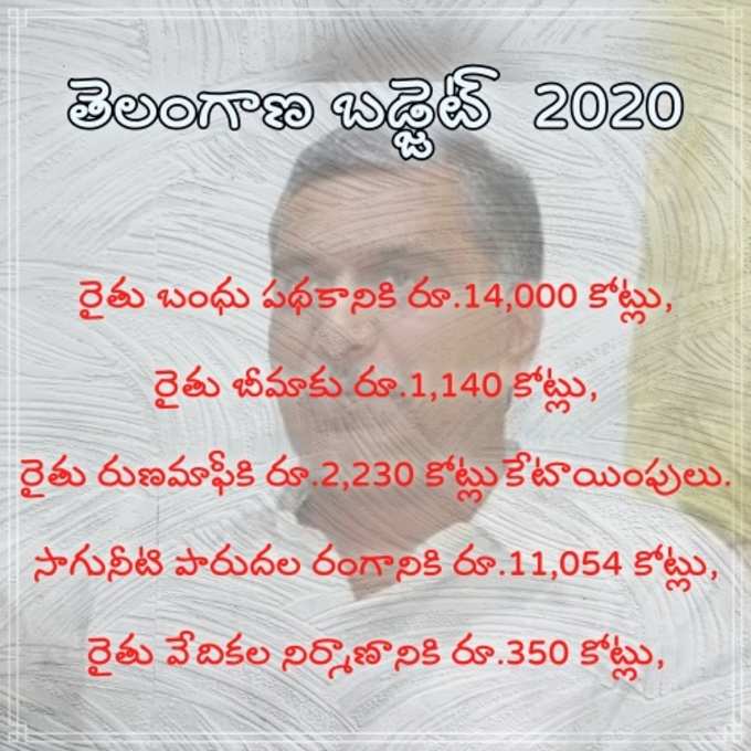 తెలంగాణ బడ్జెట్‌ 2020-21: ముఖ్యాంశాలు ఇవే