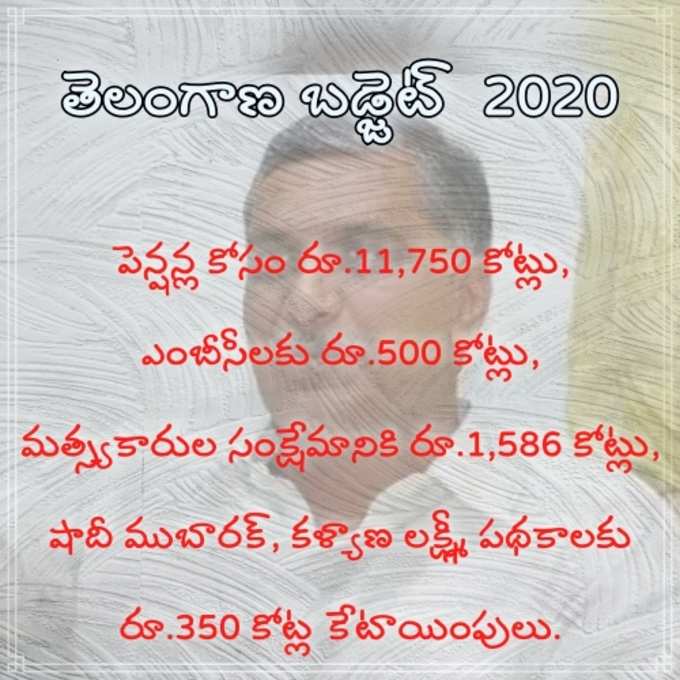 తెలంగాణ బడ్జెట్‌ 2020-21: ముఖ్యాంశాలు ఇవే