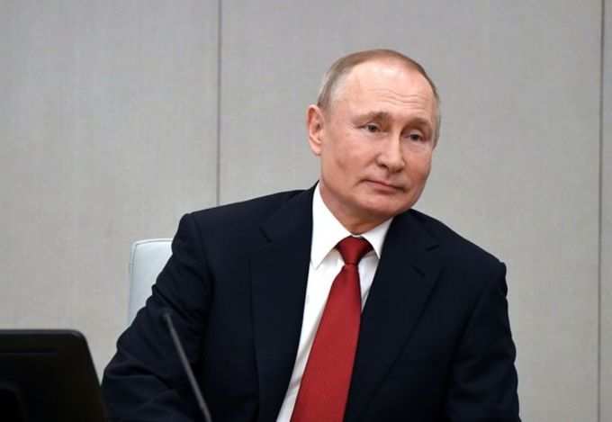 Russias President Putin attends a session of the lower house of parliament in Moscow