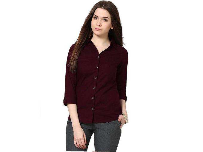 Womens Casual Long Sleeves Shirt