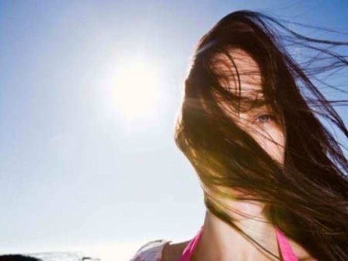 बालों को धूप से न बचाना