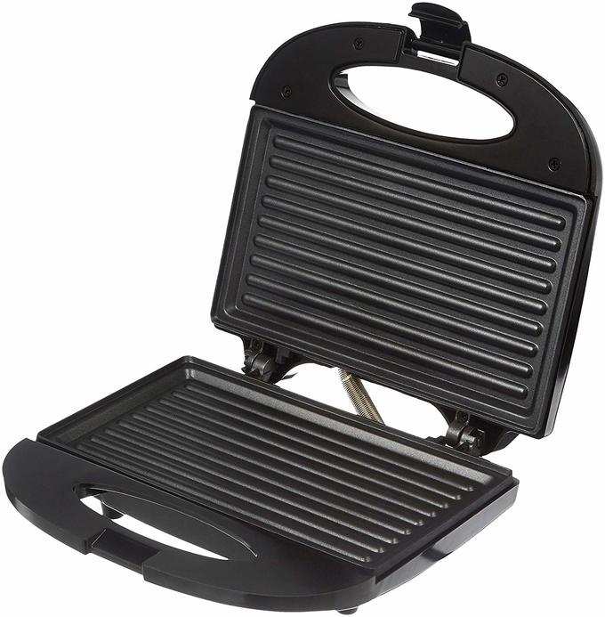 Amazon Brand - Solimo Non-Stick Grill Sandwich Maker (750 watt, Black)