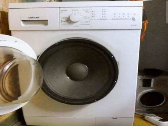 वॉशिंग मशीन से स्पीकर