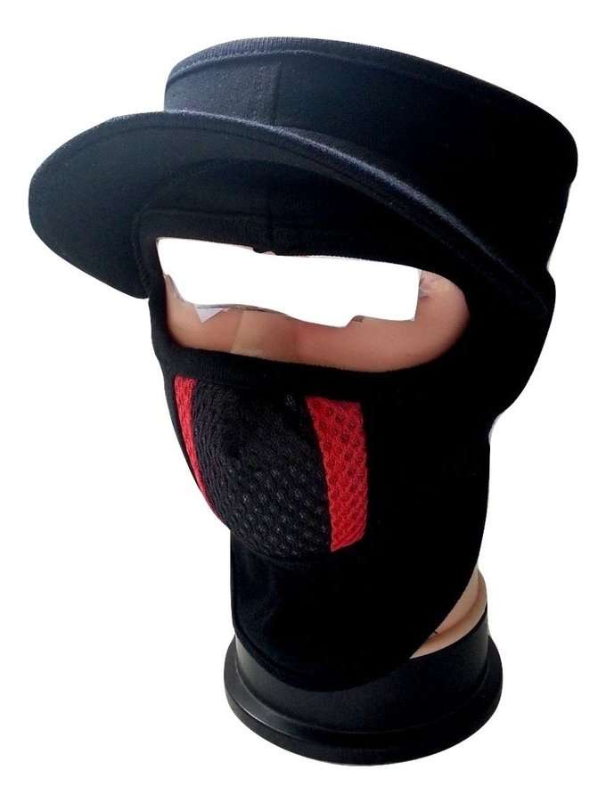 Dhoom eTijaarath Cap Style Ninja Mask with Red and Black Nose Lines