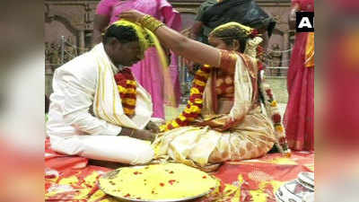 कोरोना का खौफ: श्रीवेंकटेश्वर मंदिर में शादी के दौरान नहीं दिखे ज्यादा लोग