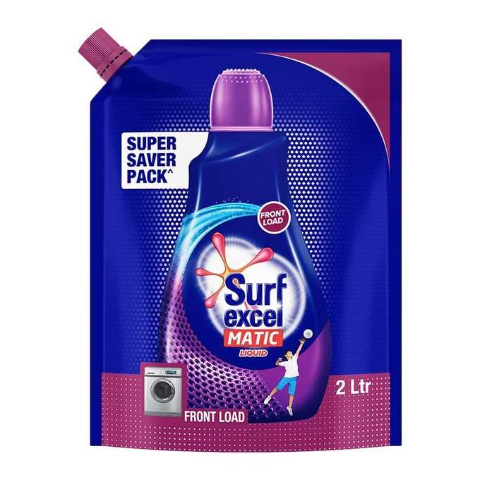 Surf Excel Matic Liquid Detergent - 2 Litre Pouch (Front Load)