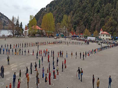 लॉकडाउन: उत्तराखंड में दिखी जबरदस्त सोशल डिस्टेंसिंग