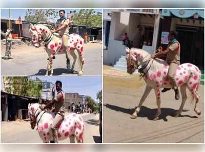 కర్నూలు: గుర్రంపై లాక్‌డౌన్ విధులకు ఎస్సై.. దీనికి ఓ ప్రత్యేకత ఉంది