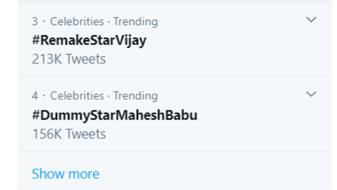 Vijay and Mahesh Babu fans fight in Twitter