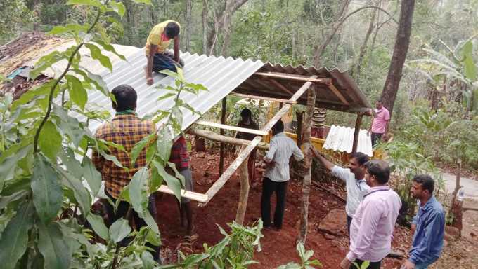 officers who went to deliver groceries,  built the house in chikmagalur