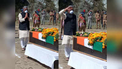 जम्मू-कश्मीर में शहीद हुए उत्तराखंड के बेटों को मुख्यमंत्री ने दी सलामी