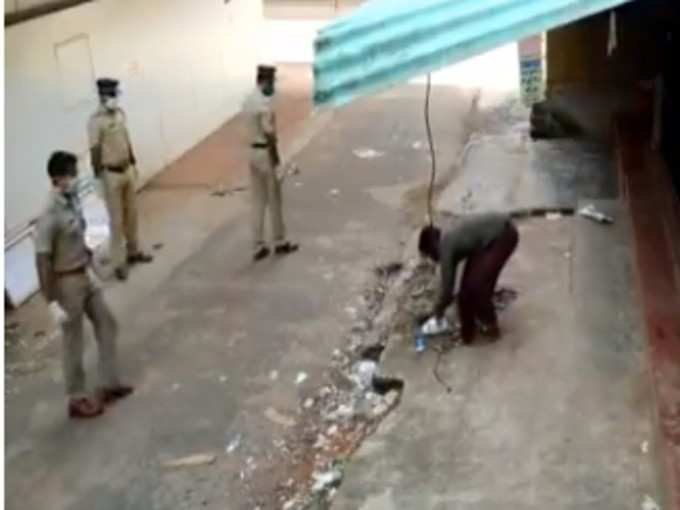 kerala police and beggar