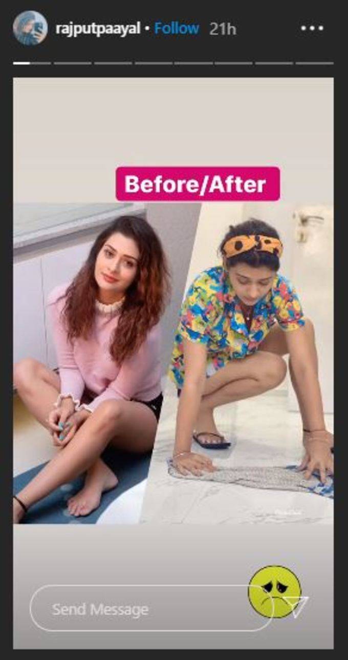 Payal Rajput - Before and after Lockdown