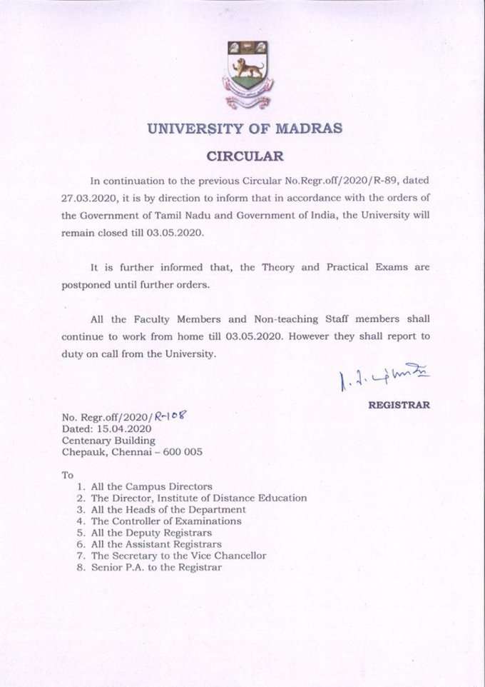 madras university