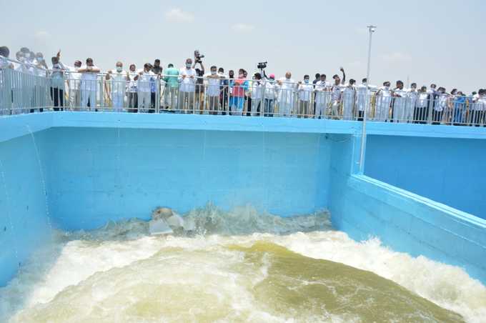 రంగనాయకసాగర్ వద్ద హరీశ్, కేటీఆర్