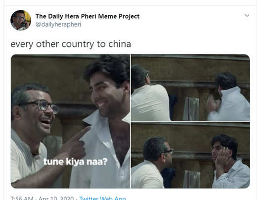 funny people pictures, लॉकडाउन से लेकर क्वारंटीन, सब पर हैं हेरा फेरी मीम -  the daily hera pheri meme project is now viral on internet for their funny  memes on lockdown to