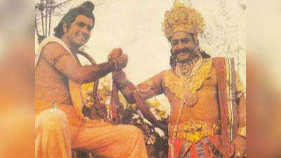 રામાયણ: જ્યારે સેટ પર યુદ્ધ પહેલા હાથ મિલાવતા અને હસતા જોવા મળ્યા હતા રામ-રાવણ