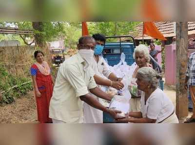 സഹായഹസ്തവുമായി സേവാഭാരതി; വെങ്ങന്നൂരില്‍ ഭക്ഷ്യ ധാന്യ കിറ്റ് വിതരണം