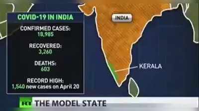 കേരളം... ദ മോഡല്‍ സ്‌റ്റേറ്റ്; കൊവിഡ് പ്രതിരോധത്തില്‍ കേരളത്തെ പ്രശംസിച്ച് റഷ്യന്‍ ചാനല്‍ വീ‍ഡിയോ