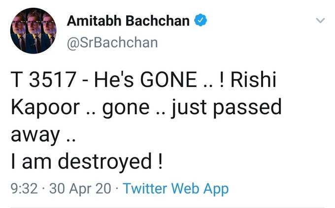 Big B tweet