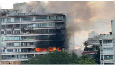 दक्षिण मुंबईत अग्नितांडव; सहा मजली इमारतीला भीषण आग