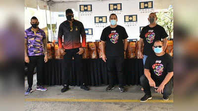 शाहरुख खान की क्रिकेट टीम टीकेआर ने त्रिनिदाद एवं टोबैगो में बांटे फूड हैम्पर