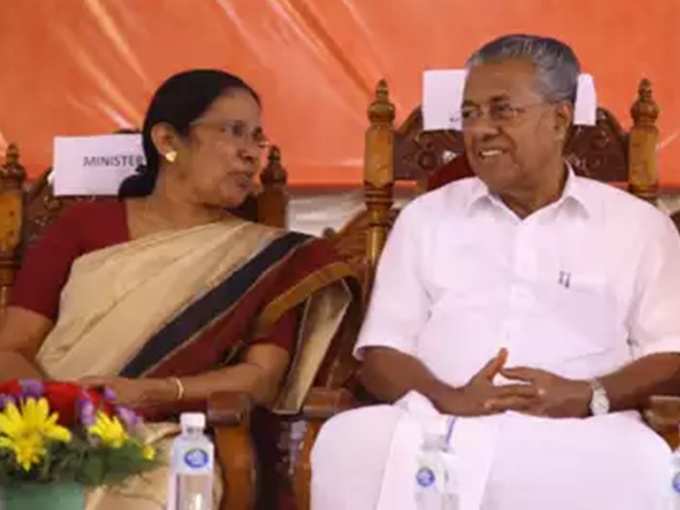 Pinarayi Vijayan and KK Shailaja