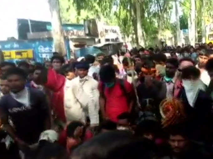 ​सहारनपुर में रोके गए बिहार के मजदूर