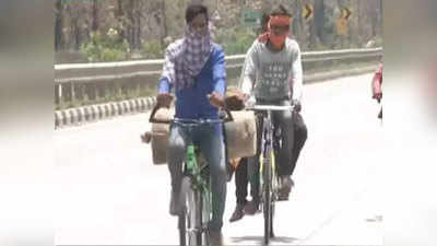धान बेचकर किया पैसों का इंतजाम, साइकल से बिहार के लिए निकले तो पुलिस ने रोका
