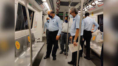 मेट्रो की तैयारियां देखीं DMRC के एमडी मंगू सिंह ने
