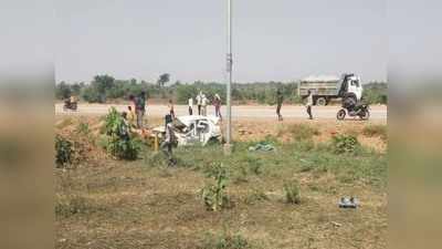 मीरजापुर में प्रवासी श्रमिकों की कार पहाड़ी से टकराई, महिला समेत दो की मौत