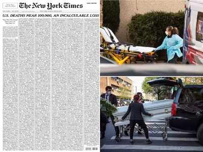 USમાં કોરોનાની ગંભીરતા દર્શાવવા NYTએ પહેલા પાને આશરે 1 લાખ મૃતકોના નામ પ્રકાશિત કર્યા