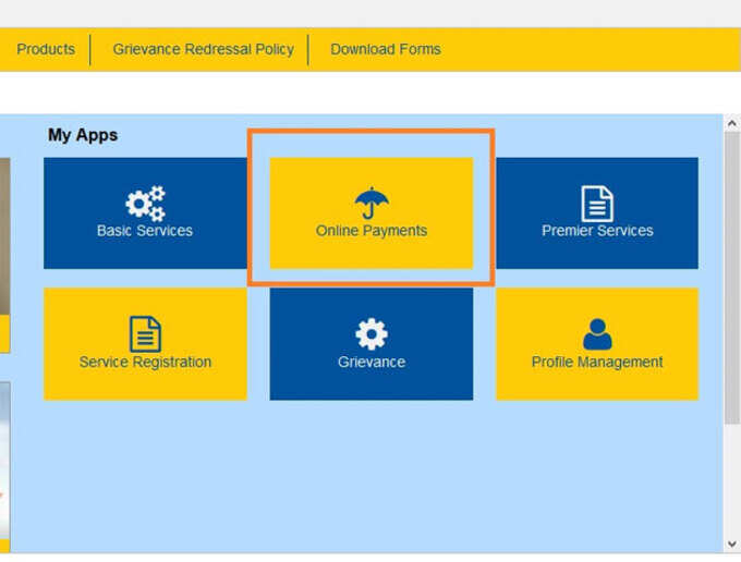 સ્ટેપ-2 લોગ ઇન થયા બાદ ‘Online Payments’ પર ક્લિક કરો