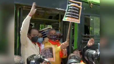 बीजेपी प्रदेश अध्यक्ष आदेश गुप्ता हिरासत में, हॉस्पिटल पर फैसले के खिलाफ कर रहे थे प्रदर्शन