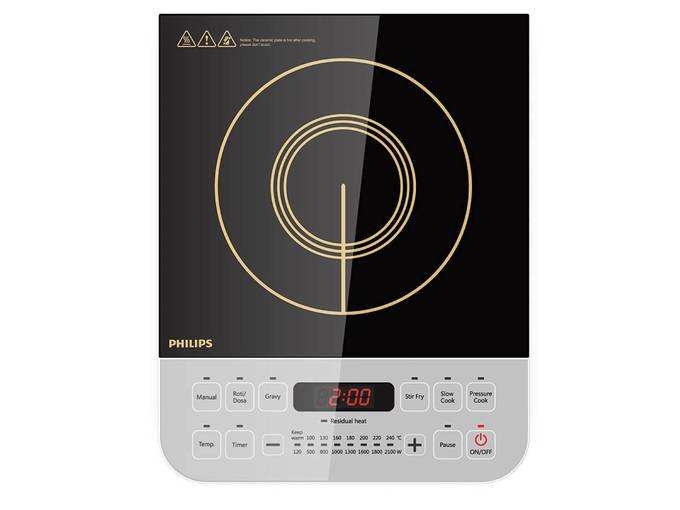Roll over image to zoom in Philips Viva Collection HD4928/01 2100-Watt Induction Cooktop (Black)