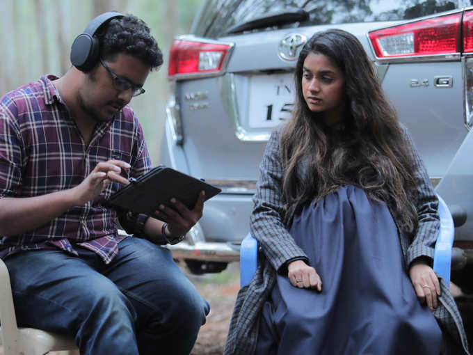 Keerthy Suresh at Penguin Shooting spot