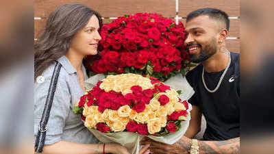 हार्दिक पंड्या ने नताशा स्टैनकोविच गिफ्ट किए गुलाब के फूल, नताशा ने यूं दिया रिस्पॉन्स
