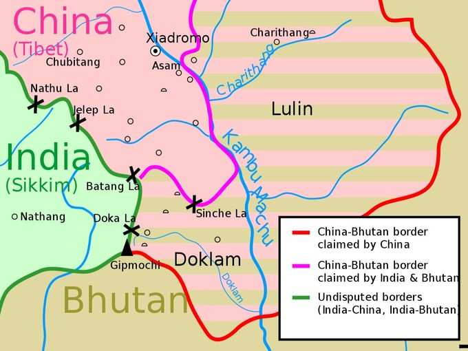 भूटान के बड़े भूभाग पर चीन का दावा