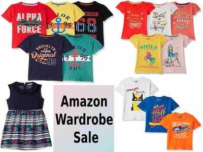 Amazon Wardrobe Sale :  77% डिस्काउंट के साथ Amazon से आज ही आर्डर करें kids T-shirt
