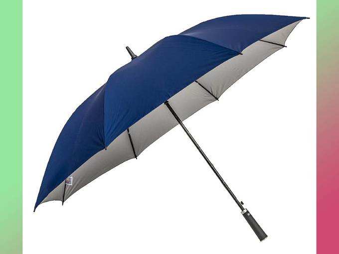 Sun Umbrella Blue Golf Big Size UV Protective Long &amp; Non-Foldable Umbrella
