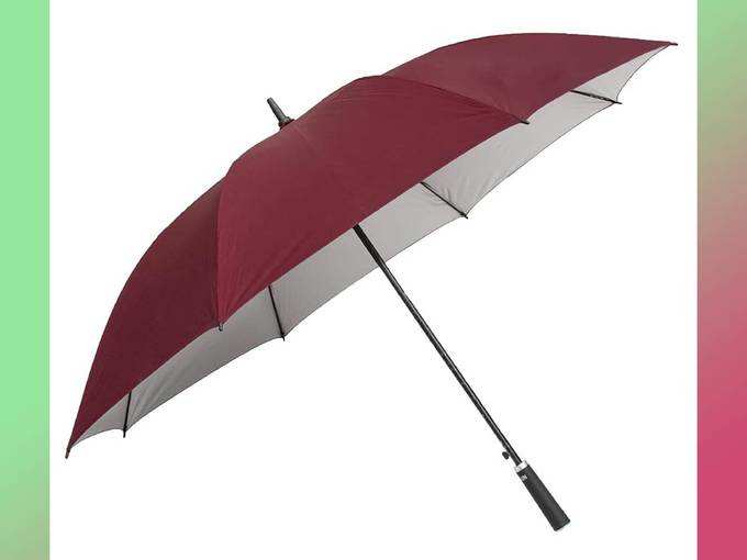 Sun Umbrella Maroon Golf Big Size UV Protective Long &amp; Non-Foldable Umbrella