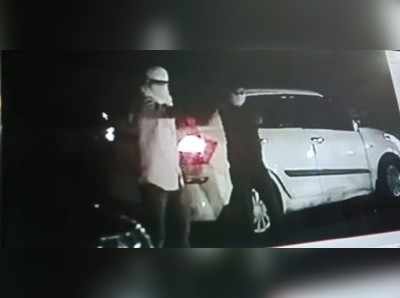 कार से आए बदमाश रेस्तरां संचालक पर की फायरिंग, CCTV में कैद हुई घटना