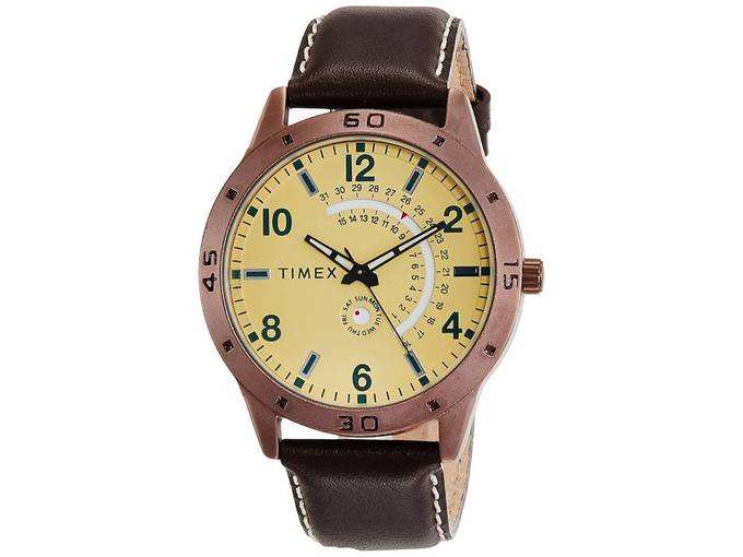 Timex Analog Beige Dial Men&#39;s Watch - TW000U930
