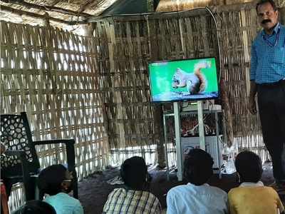 ഉറിയംപെട്ടിയിലെ ആദിവാസി ഊരിലും ടിവി എത്തി!  ഇനി ഓൺലൈൻ ക്ലാസുകൾ ഉഷാറാകും... വിദ്യാലയത്തിൽ 75 കുട്ടികൾ