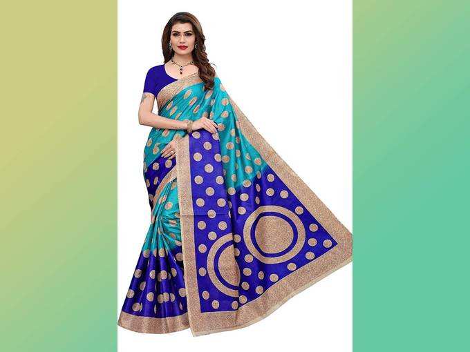 Yashika Women&#39;s Bhagalpuri Art Silk Saree With Blouse Piece