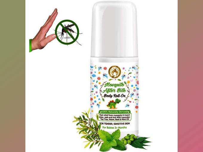 Mom &amp; World Baby Mosquito Repellent After Bite Roll On 50ml - 100% Naturally Derived