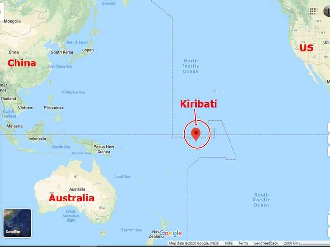 Kiribati map