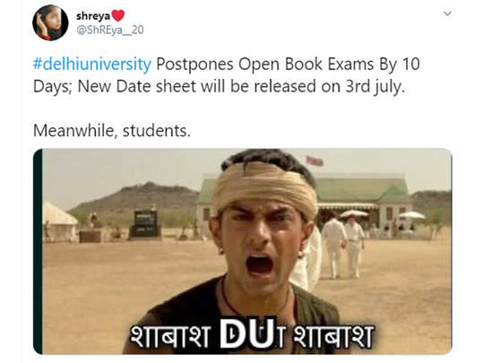 delhi-university-postpones-open-book-exams-hilarious-memes-on-social-media  - DU Times