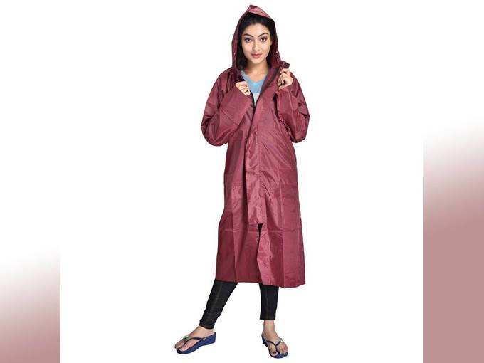 THE DRY CAPE ; LET IT RAIN Maroon xl-46 rain Coat for Women | Men | Ladies | Girl